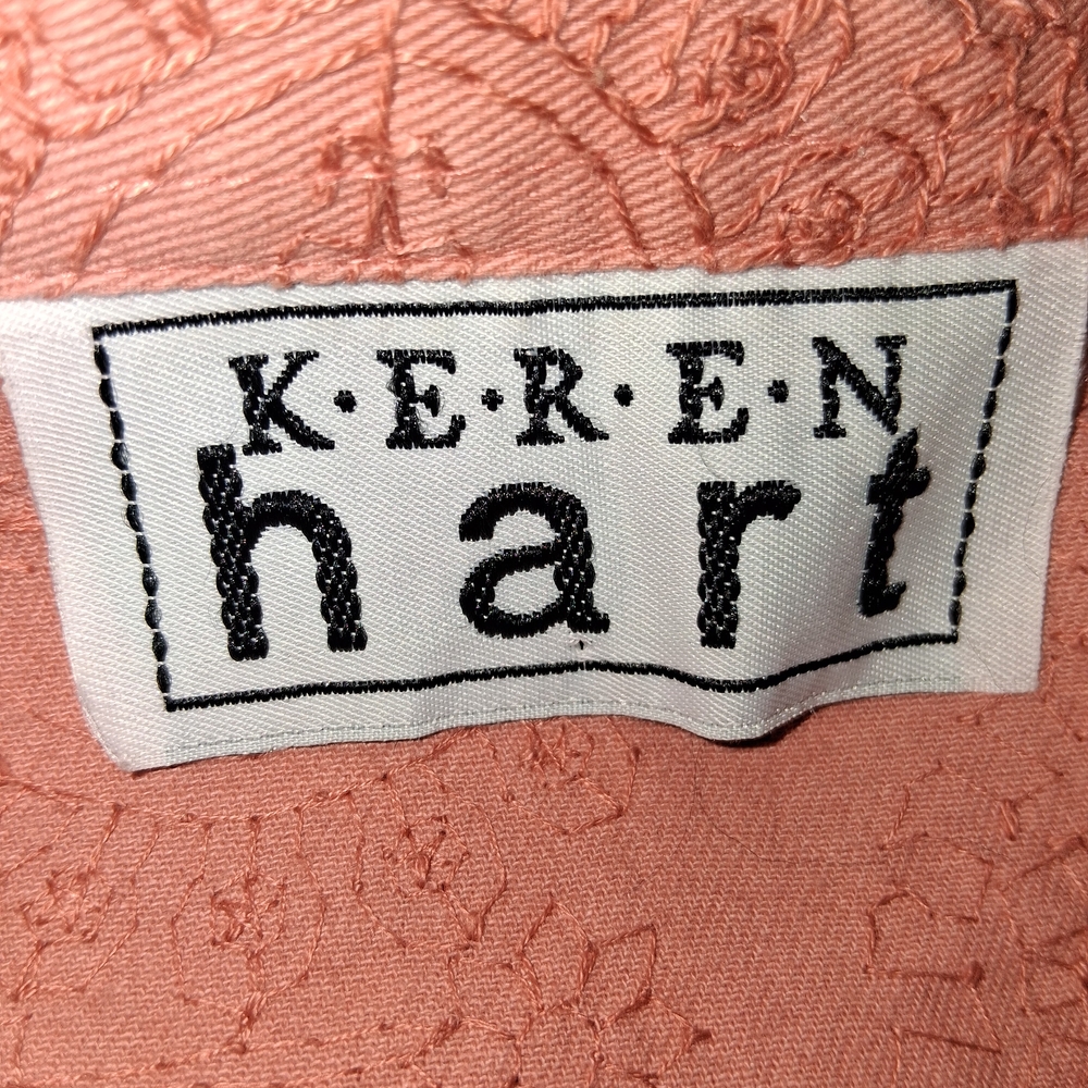 KEREN hart  Vintage Coral Textured Blouse Size M - Picture 2 of 16